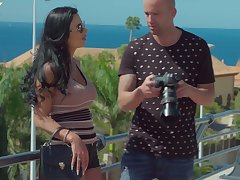 Tantalizing Romanian babe Shalina Devine is fucked by the poolside
